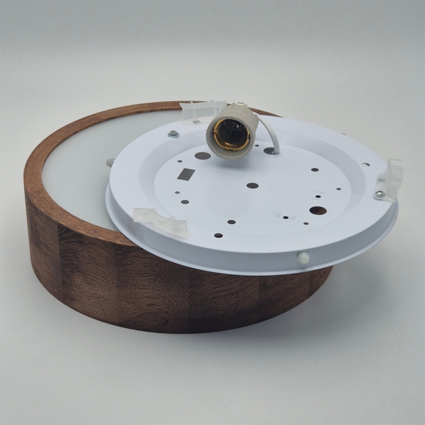 Brilagi - LED RGBW himmennettävä kattovalaisin CARVALHO 1xE27/9W/230V 2700-6500K Wi-Fi tammi halkaisija 27,5 cm