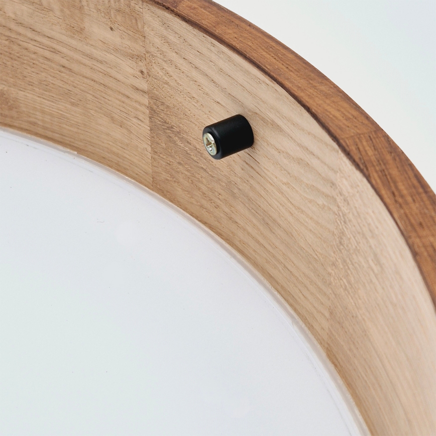 Brilagi - LED RGBW himmennettävä kattovalaisin CARVALHO 2xE27/15W/230V 2700–6500K Wi-Fi tammi Ø 37,5 cm