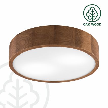 Brilagi - LED RGBW himmennettävä kattovalaisin CARVALHO 2xE27/9W/230V 2700–6500K Wi-Fi tammi Ø 37,5 cm