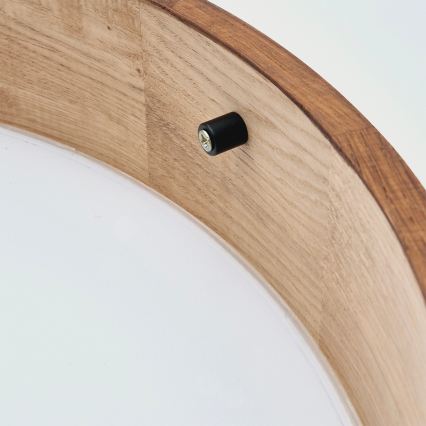 Brilagi - LED RGBW himmennettävä kattovalaisin CARVALHO 2xE27/9W/230V 2700–6500K Wi-Fi tammi Ø 37,5 cm