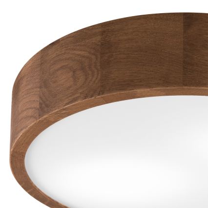 Brilagi - LED RGBW himmennettävä kattovalaisin CARVALHO 2xE27/9W/230V 2700–6500K Wi-Fi tammi Ø 37,5 cm