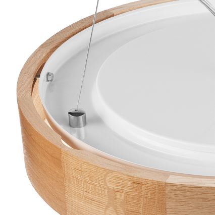 Brilagi - LED RGBW himmennettävä riippuvalaisin vaijerilla CARVALHO 2xE27/9W/230V 2700-6500K Wi-Fi tammi halkaisija 37 cm