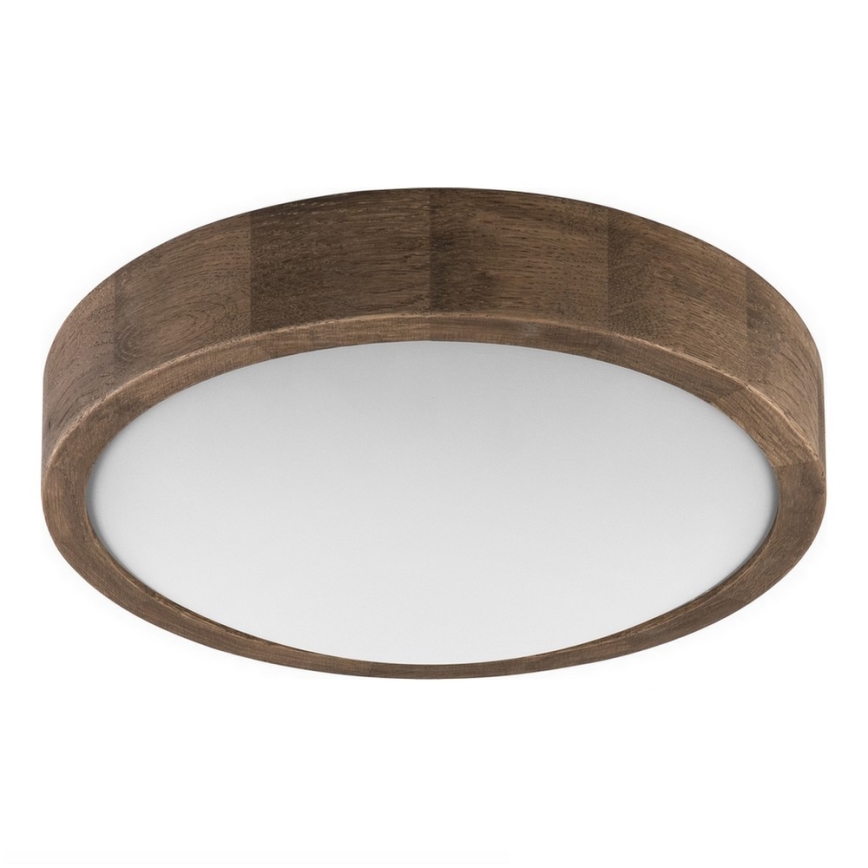 Brilagi - LED RGBW himmennettävä kattovalaisin CARVALHO SLIM 1xE27/15W/230V 2700-6500K Wi-Fi tammi, halkaisija 27 cm