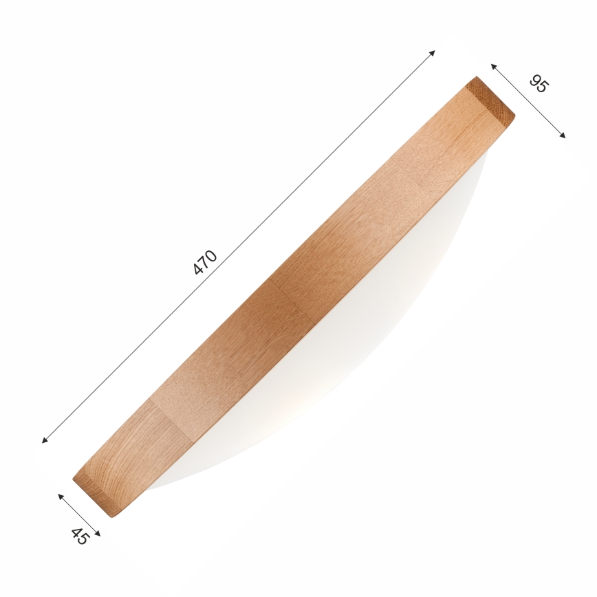 Brilagi - LED RGBW himmennettävä kattovalaisin CARVALHO SLIM 3xE27/15W/230V 2700-6500K Wi-Fi tammi halkaisija 47 cm