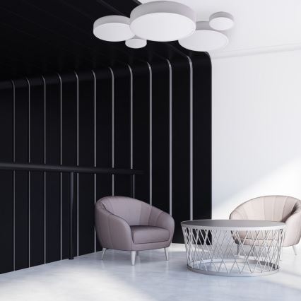 Brilagi - LED RGBW himmennettävä kattovalaisin CLARE 1xE27/9W/230V 2700-6500K halkaisija 20 cm Wi-Fi valkoinen