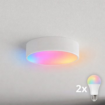 BRILAGI - LED RGBW himmennettävä kattovalaisin CLARE 2xE27/12W/230V 2700-6500K halkaisija 30 cm valkoinen