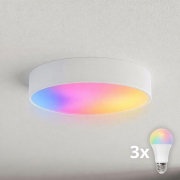 BRILAGI - LED RGBW himmennettävä kattovalaisin CLARE 3xE27/12W/230V 2700-6500K halkaisija 40 cm valkoinen