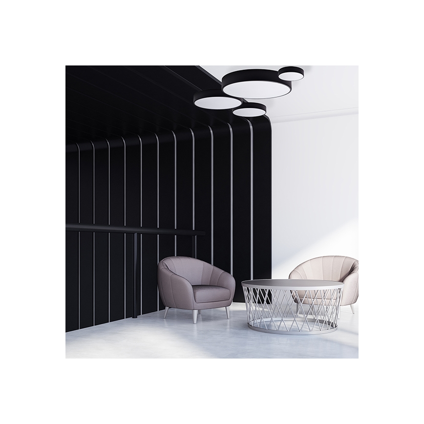 Brilagi - LED RGBW himmennettävä kattovalaisin CLARE 4xE27/9W/230V 2700-6500K Ø 50 cm Wi-Fi musta