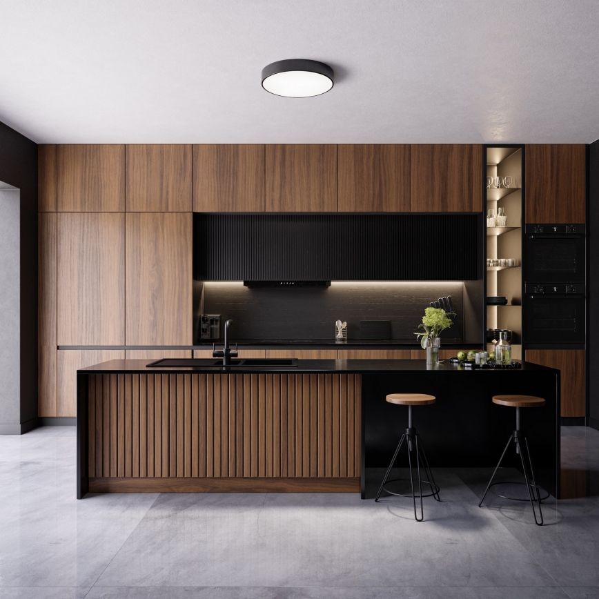 Brilagi - LED RGBW himmennettävä kattovalaisin CLARE 4xE27/9W/230V 2700-6500K Ø 50 cm Wi-Fi musta