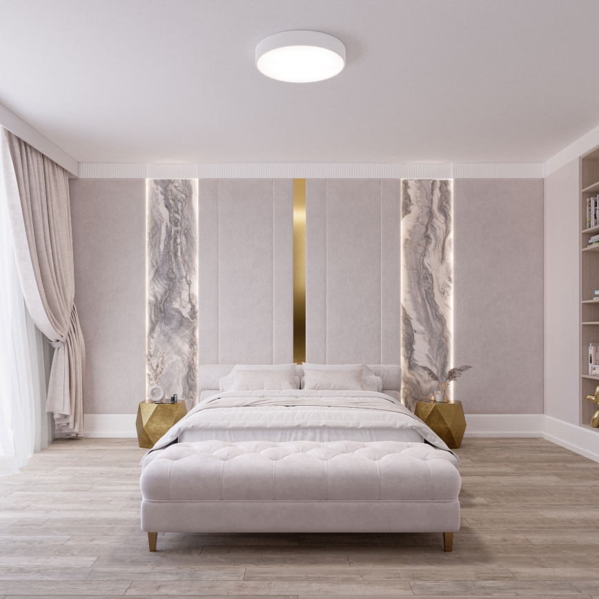 Brilagi - LED RGBW Himmennettävä kattovalaisin CLARE 4xE27/9W/230V 2700-6500K halkaisija 50 cm Wi-Fi valkoinen