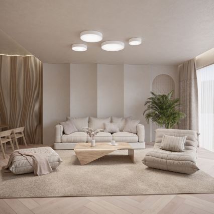 Brilagi - LED RGBW Himmennettävä kattovalaisin CLARE 4xE27/9W/230V 2700-6500K halkaisija 50 cm Wi-Fi valkoinen