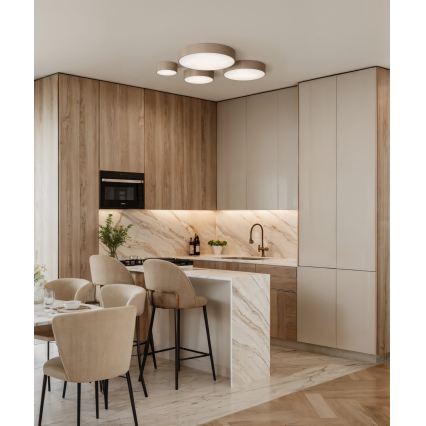 Brilagi - LED RGBW himmennettävä kattovalaisin CLARE 4xE27/9W/230V 2700-6500K halkaisija 50 cm Wi-Fi beige