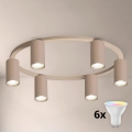 BRILAGI - LED RGBW himmennettävä kattovalaisin SELE 6xGU10/6,5W/230V 2700-6500K beige + kaukosäädin