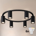 BRILAGI - LED RGBW himmennettävä kattovalaisin SELE 6xGU10/6,5W/230V 2700-6500K musta + kaukosäädin