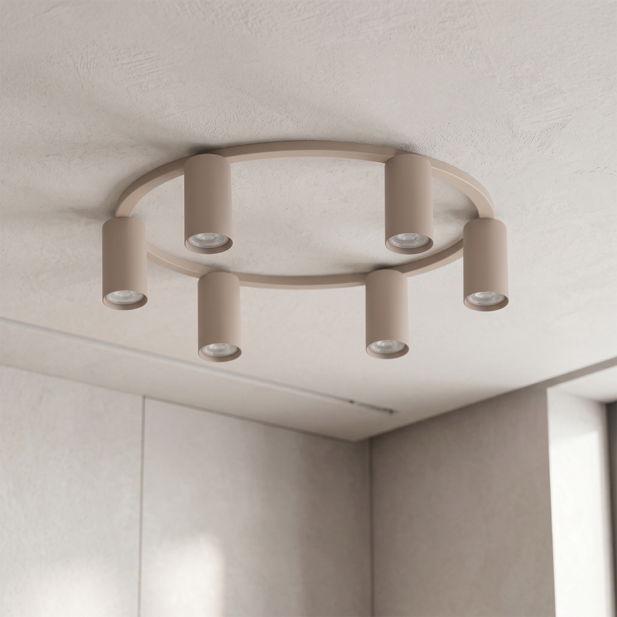 BRILAGI - LED RGBW himmennettävä kattovalaisin SELE 6xGU10/6,5W/230V 2700-6500K beige + kaukosäädin