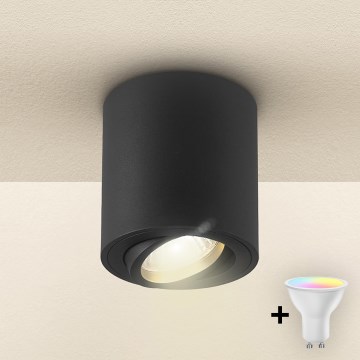 Brilagi - LED RGBW himmennettävä kohdevalaisin MIA 1xGU10/30W/230V 2700-6500K Wi-Fi 84x80 mm musta