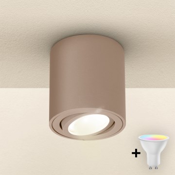 Brilagi - LED RGBW himmennettävä kohdevalaisin MIA 1xGU10/4,8W/230V 3000K 84x80 mm beige + kaukosäädin