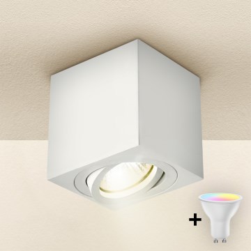 Brilagi - LED RGBW himmennettävä kohdevalaisin MIA 1xGU10/4,8W/230V 3000K 84x80 mm valkoinen + kauko-ohjain