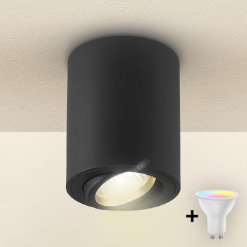 Brilagi - LED RGBW himmennettävä kohdevalaisin MIA 1xGU10/6W/230V 3000K 100x80 mm musta + kaukosäädin