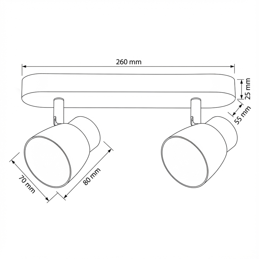 Brilagi - LED RGBW himennettävä kohdevalaisin NUGGET 2xGU10/6W/230V 3000K musta/kultainen + kaukosäädin