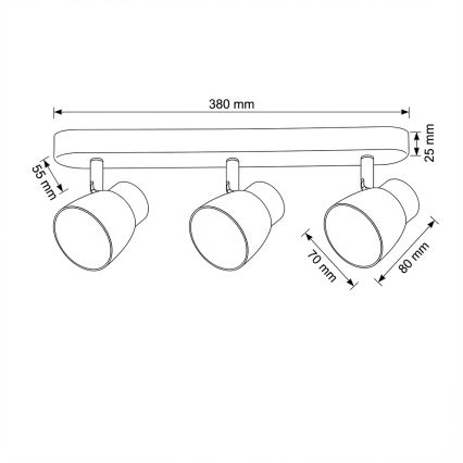 Brilagi - LED RGBW himmennettävä kohdevalaisin NUGGET 3xGU10/4,8W/230V musta/kulta