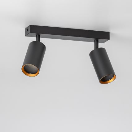 Brilagi - LED RGBW himmennettävä SELE-kohdevalaisin 2xGU10/4,8W/230V 3000K musta/kulta + kaukosäädin