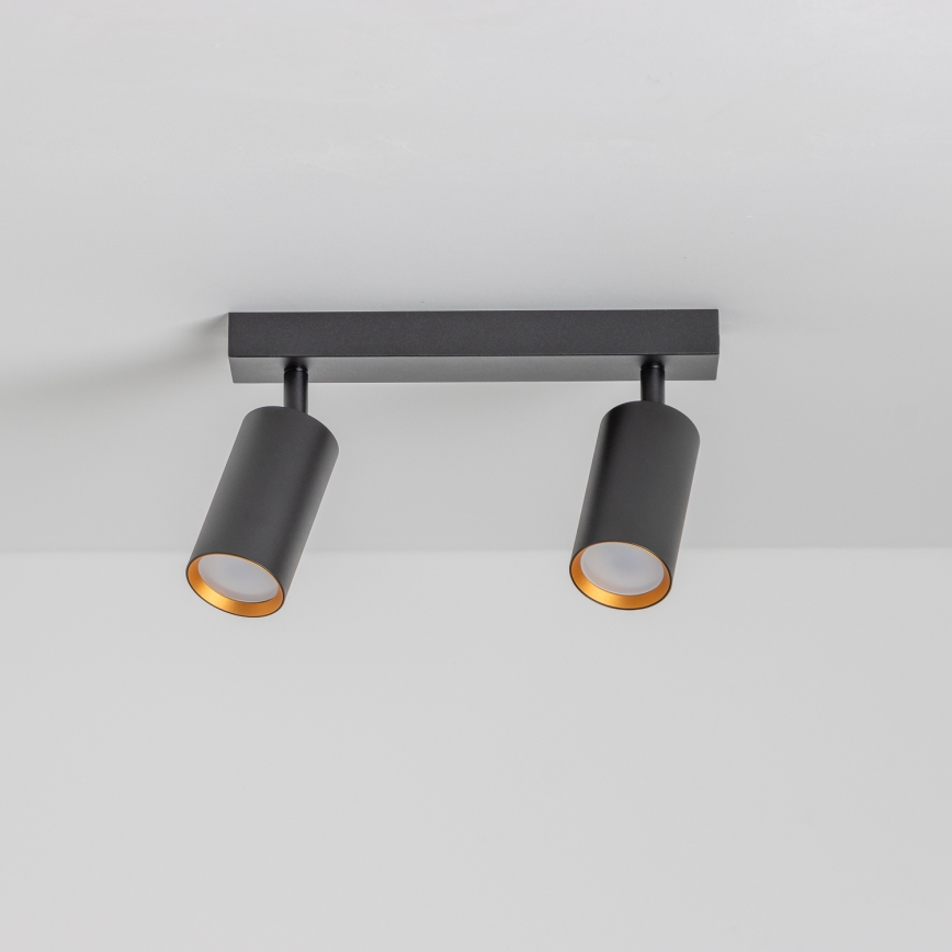 Brilagi - LED RGBW himmennettävä SELE-kohdevalaisin 2xGU10/4,8W/230V 3000K musta/kulta + kaukosäädin
