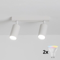 Brilagi - LED RGBW himmennettävä kohdevalaisin SELE 2xGU10/6W/230V 3000K valkoinen + kaukosäädin