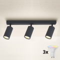 Brilagi - LED RGBW himmennettävä kohdevalaisin SELE 3xGU10/4,8W/230V 3000K antrasiitti + kaukosäädin