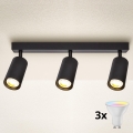 Brilagi - LED RGBW himmennettävä kohdevalaisin SELE 3xGU10/4,8W/230V 3000K musta + kaukosäädin