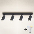 Brilagi - LED RGBW himmennettävä kohdevalaisin SELE 4xGU10/4,8W/230V 3000K antrasiitti + kaukosäädin