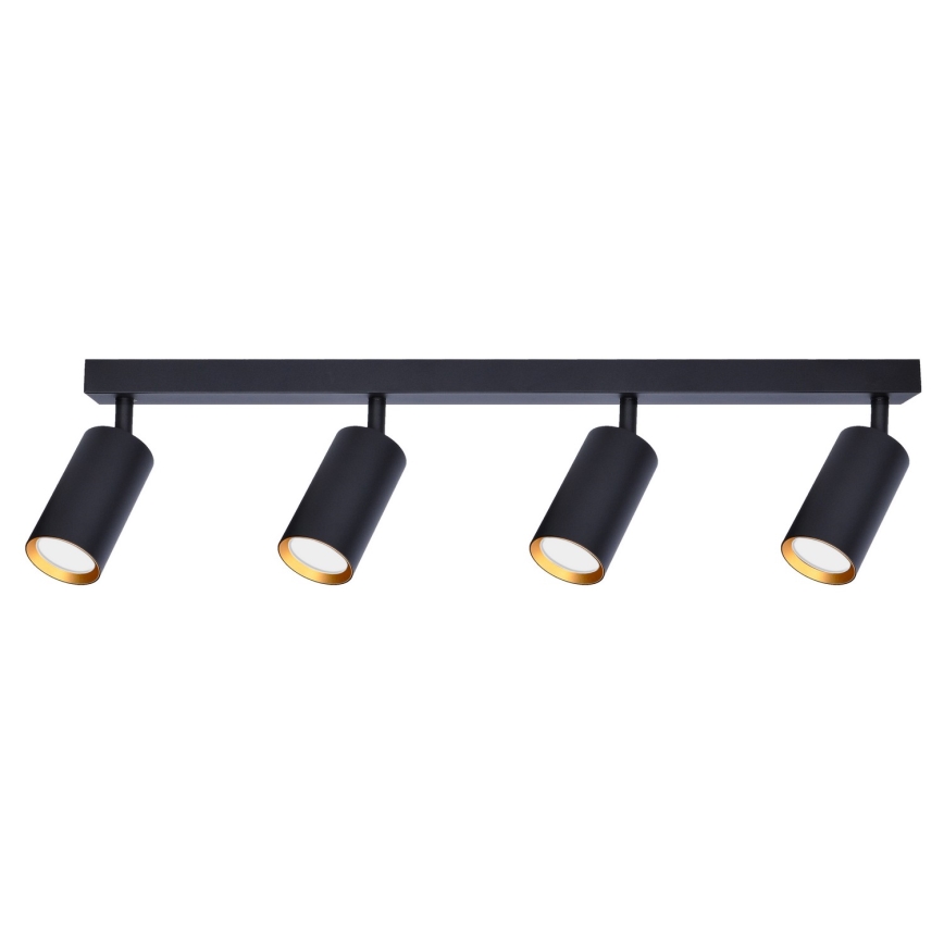 Brilagi - LED RGBW Himennettävä kohdevalaisin SELE 4xGU10/4,8W/230V 3000K musta/kulta + kaukosäädin