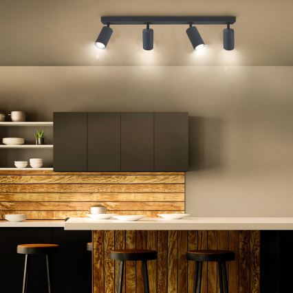 Brilagi - LED RGBW himmennettävä kohdevalaisin SELE 4xGU10/6W/230V 3000K antrasiitti + kaukosäädin