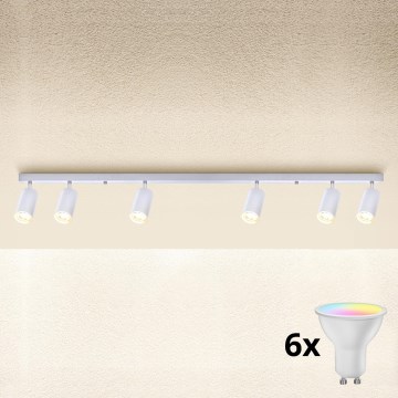Brilagi - LED RGBW himmennettävä kohdevalaisin SELE 6xGU10/6,5W/230V 2700-6500K valkoinen
