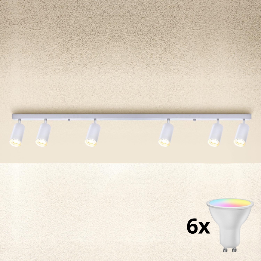 Brilagi - LED RGBW himmennettävä kohdevalaisin SELE 6xGU10/6,5W/230V 2700-6500K valkoinen