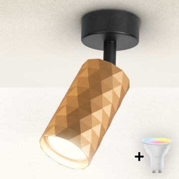 Brilagi - LED RGBW himmennettävä kohdevalaisin SELE DIAMANT 1xGU10/4,8W/230V, kullanvärinen + kaukosäädin