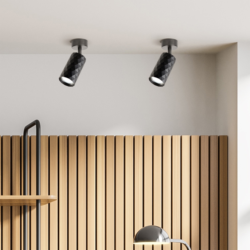 Brilagi - LED RGBW-himmennettävä kohdevalaisin SELE DIAMANT 1xGU10/4,8W/230V 3000K musta + kaukosäädin