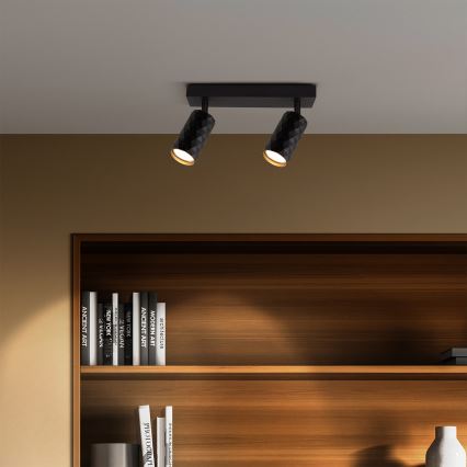 Brilagi - LED RGBW himmennettävä kohdevalaisin SELE DIAMANT 2xGU10/4,8W/230V 3000K musta + kauko-ohjain