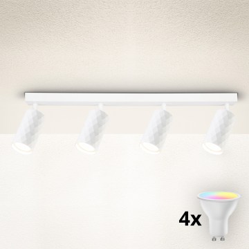 Brilagi - LED RGBW himmennettävä kohdevalaisin SELE DIAMANT 4xGU10/4,8W/230V 3000K valkoinen + kaukosäädin
