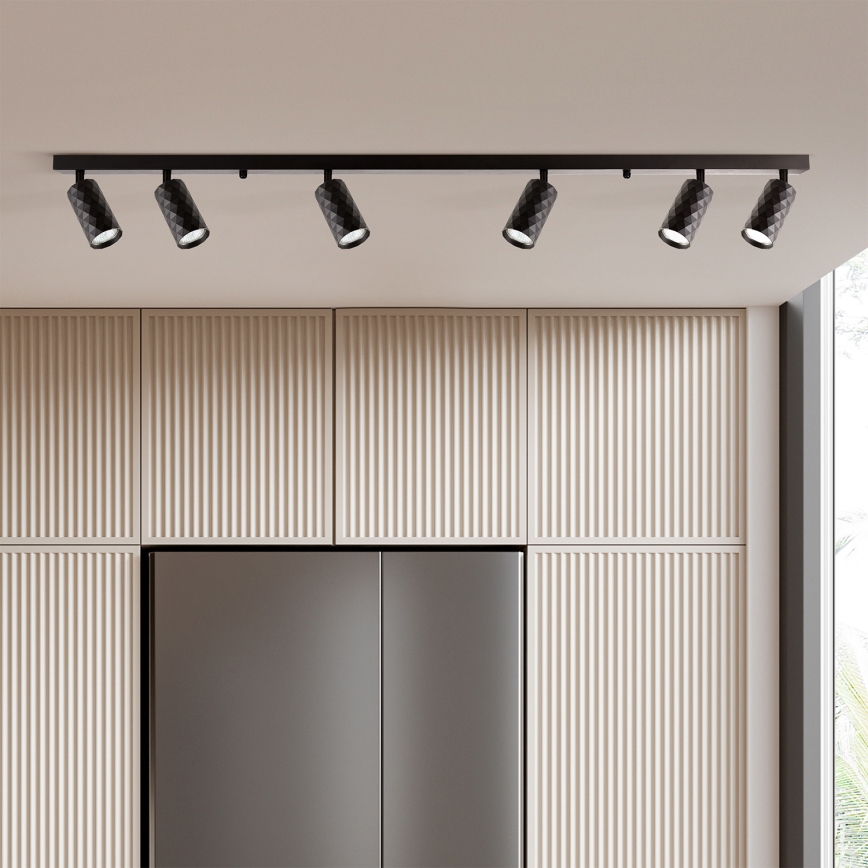 Brilagi - LED RGBW himmennettävä kohdevalaisin SELE DIAMANT 6xGU10/6,5W/230V 2700-6500K Wi-Fi musta