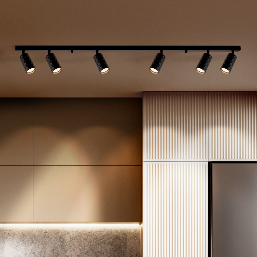 Brilagi - LED RGBW himmennettävä kohdevalaisin SELE DIAMANT 6xGU10/6,5W/230V 2700-6500K Wi-Fi musta