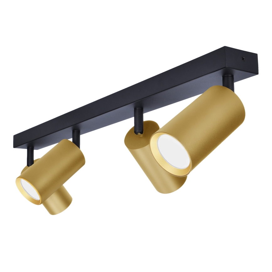 Brilagi - LED RGBW himmennettävä kohdevalaisin SELE GOLDEN 4xGU10/6W/230V 3000K musta/kulta + kaukosäädin