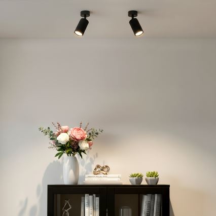 Brilagi - LED RGBW himmennettävä kohdevalaisin SELE MODERN 1xGU10/6W/230V 3000K musta + kaukosäädin