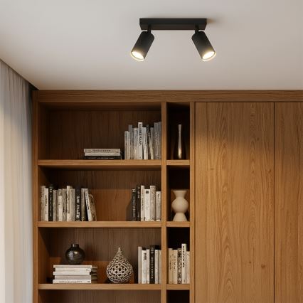 Brilagi - LED RGBW Himmennettävä spottivalaisin SELE MODERN 2xGU10/4,8W/230V 3000K musta + kaukosäädin