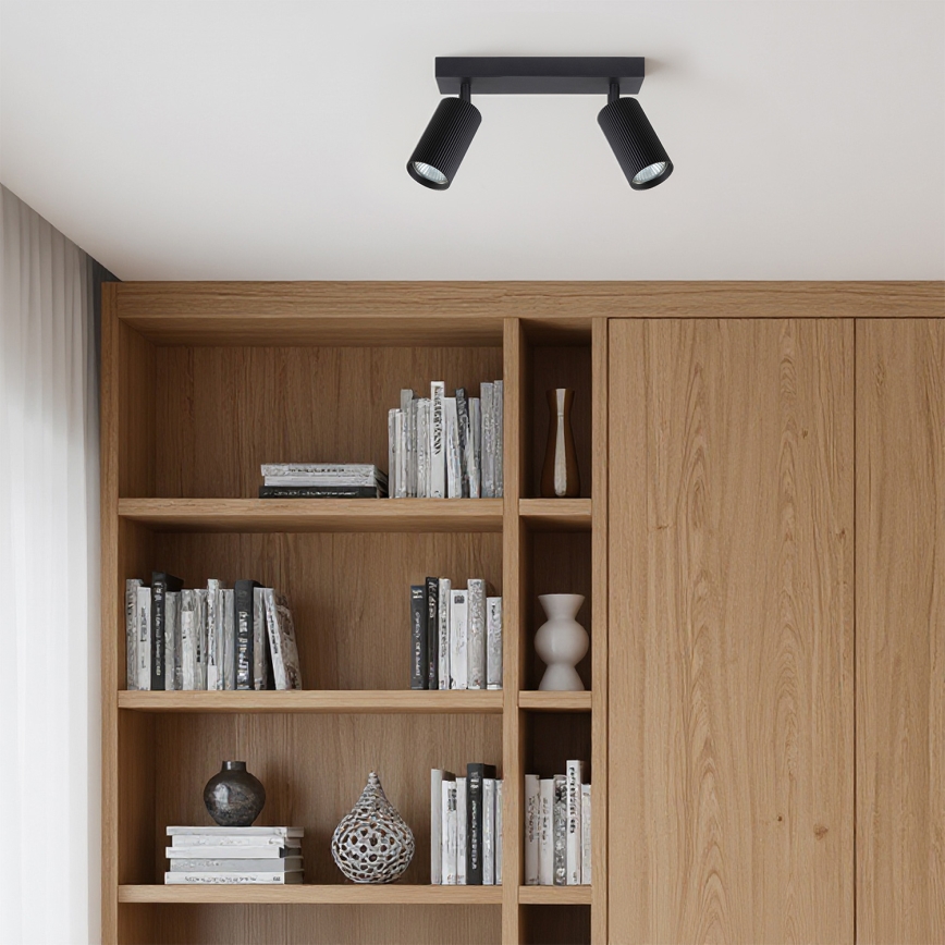 Brilagi - LED RGBW Himmennettävä spottivalaisin SELE MODERN 2xGU10/4,8W/230V 3000K musta + kaukosäädin