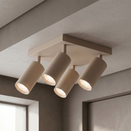 BRILAGI - LED RGBW himmennettävä kohdevalaisin SELE SQUARE 4xGU10/6,5W/230V 2700-6500K beige