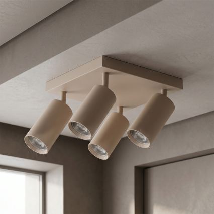 BRILAGI - LED RGBW himmennettävä kohdevalaisin SELE SQUARE 4xGU10/6,5W/230V 2700-6500K beige