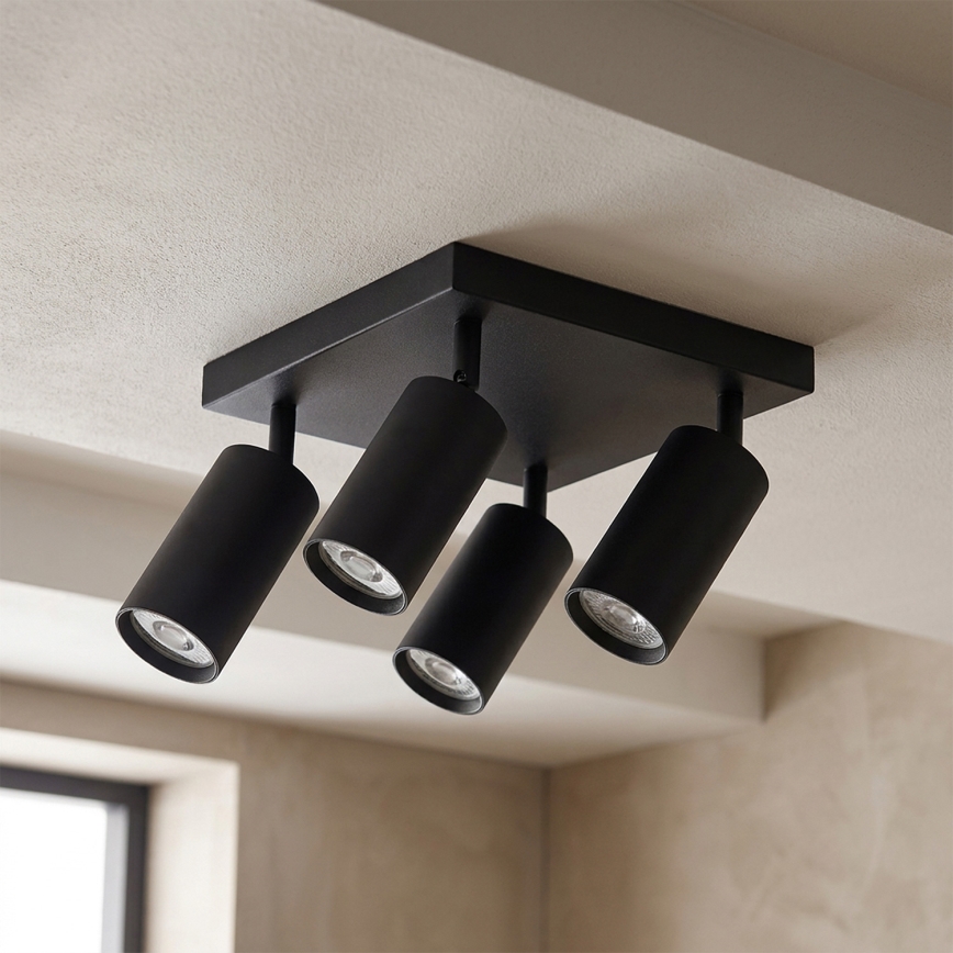 BRILAGI - himennettävä LED RGBW-kohdevalaisin SELE SQUARE 4xGU10/6,5W/230V 2700-6500K musta