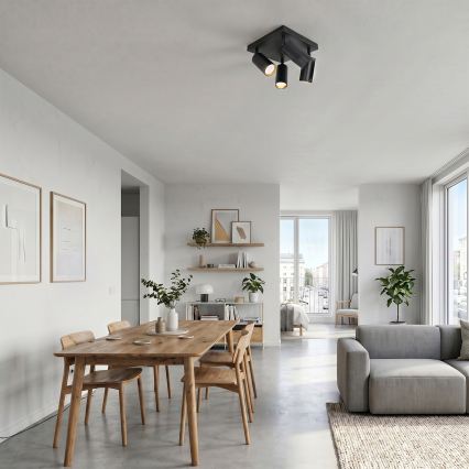 BRILAGI - LED RGBW himmennettävä kohdevalaisin SELE SQUARE 4xGU10/6,5W/230V 2700-6500K musta/kulta