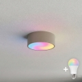 BRILAGI - LED RGBW himmennettävä kylpyhuoneen kattovalaisin CLARE 1xE27/12W/230V 2700–6500K Ø 20 cm IP54 beige